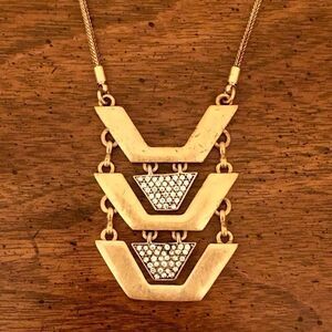 J.Crew | Art Deco Pendant Necklace | 32” Adjustable